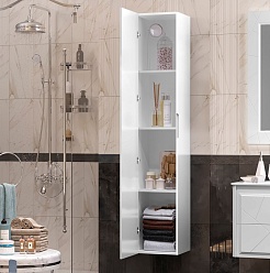 Opadiris Шкаф пенал Луиджи 35 подвесной белый матовый – фотография-5